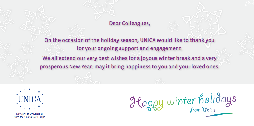 Happy winter break from UNICA!