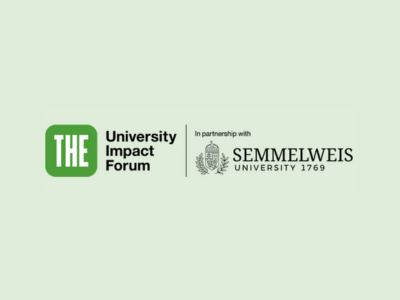 Semmelweis University hosts THE University Impact Forum on Health & Well-being | 19 Sep 2024